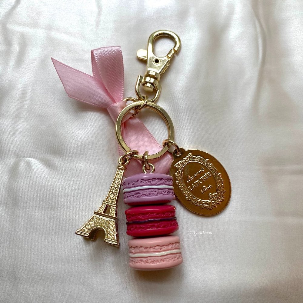 Ladurée Adorable Stacked Macaron Goldtone Keychain